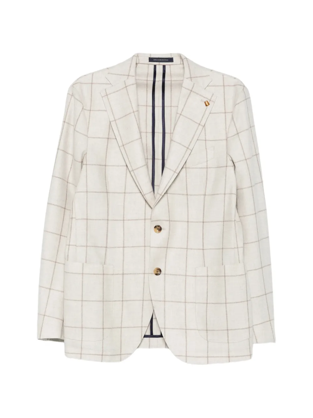 Sartoria Latorre check-pattern wool blazer - Tons neutres Sartoria Latorre check-pattern wool blazer - Tons neutres