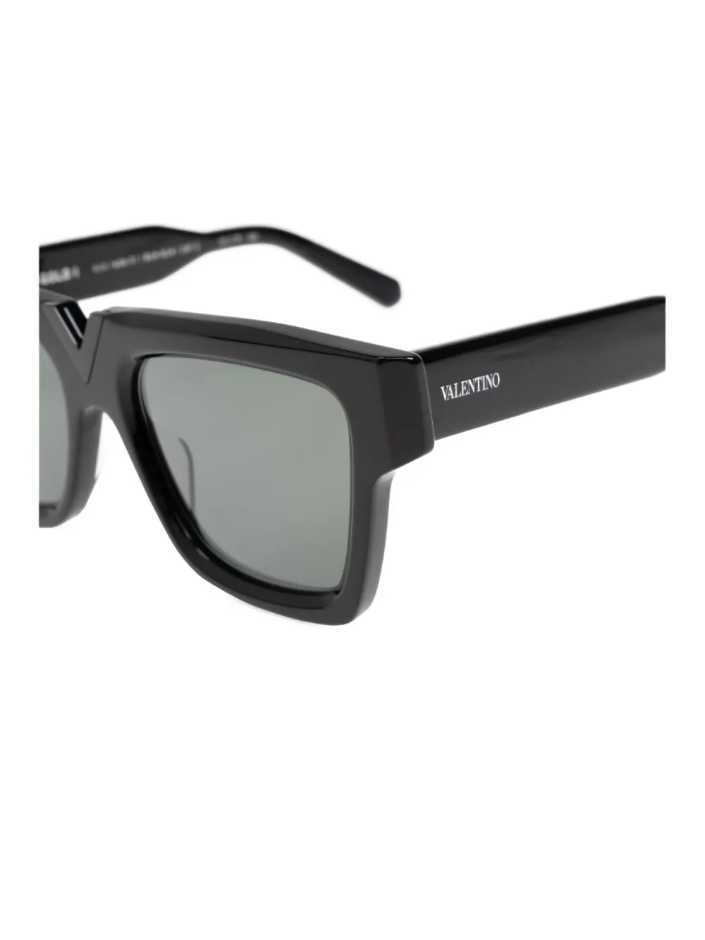 Valentino Garavani V-Gold-I square-frame sunglasses Zwart