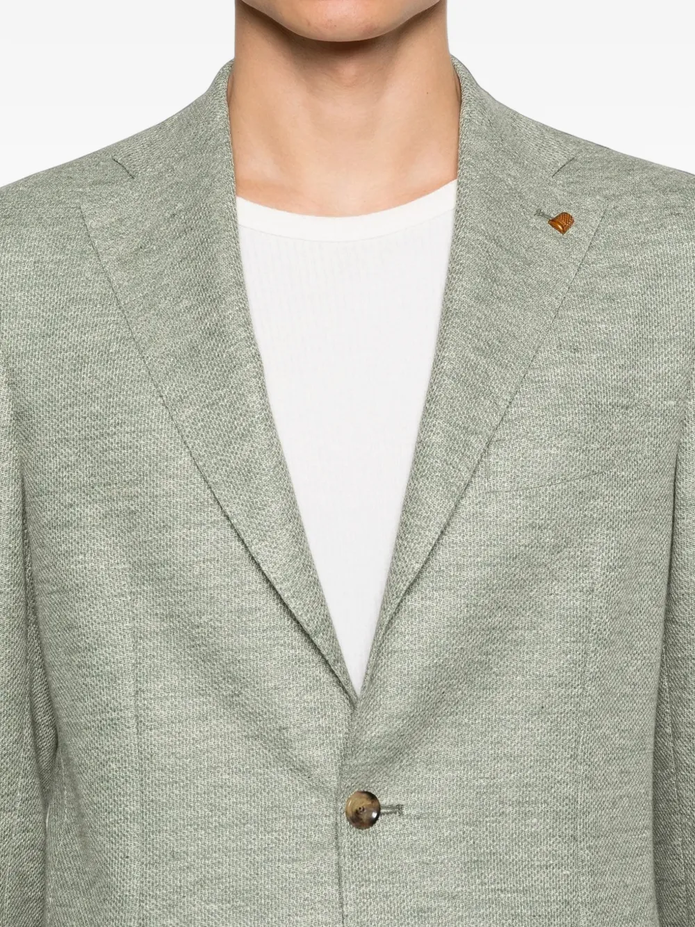Sartoria Latorre textured-finish single-breasted blazer Groen