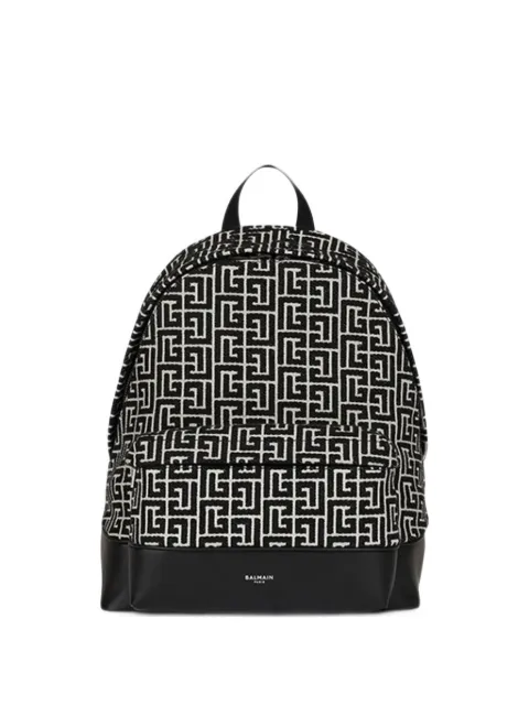 Balmain 1945 City monogram-pattern backpack