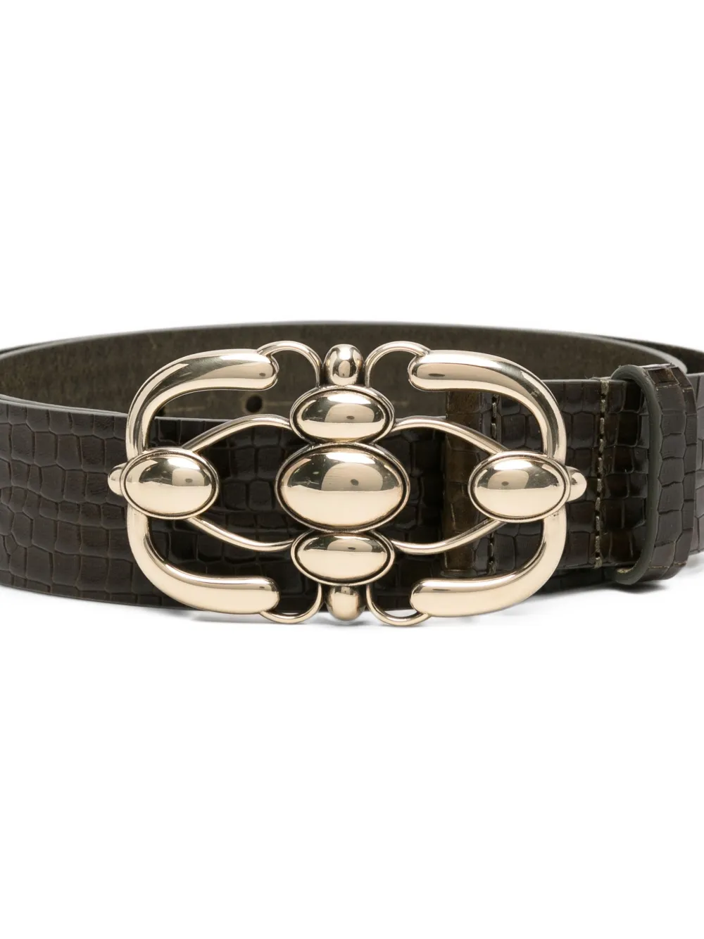ISABEL MARANT Mirko leather belt Bruin