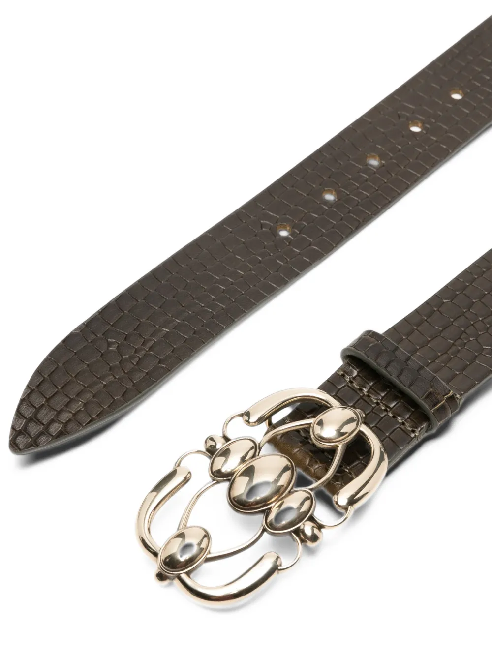 ISABEL MARANT Mirko leather belt Bruin