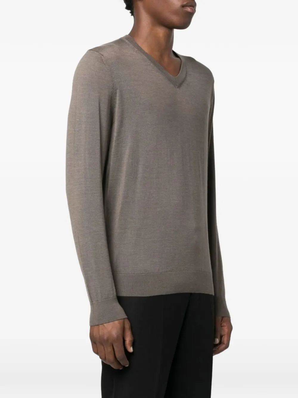 Colombo V-neck sweater Grijs