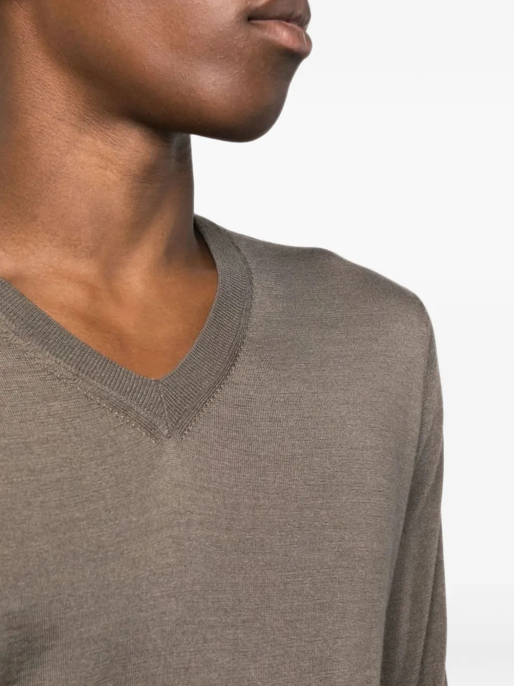 Colombo V-neck sweater Grijs