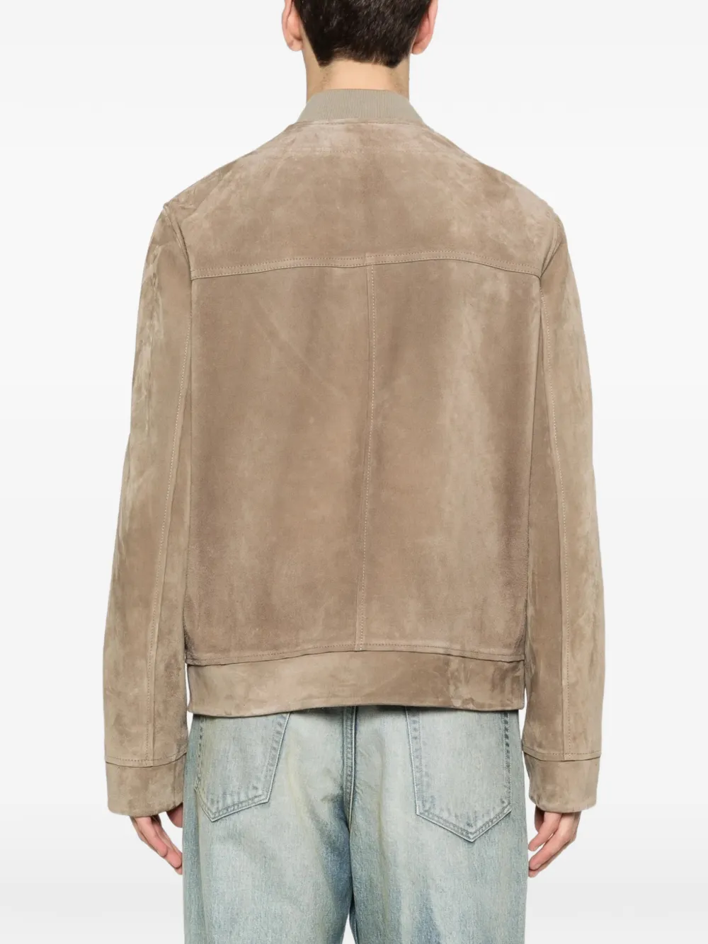 Yves Salomon suede leather jacket Beige