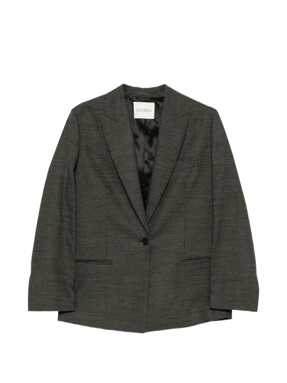 Closed check-pattern single-breasted blazer - Grey