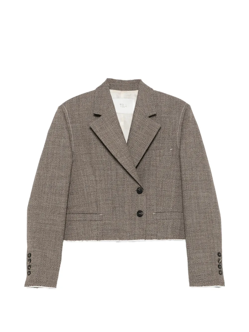 Tela cropped raw-edge jacket Bruin