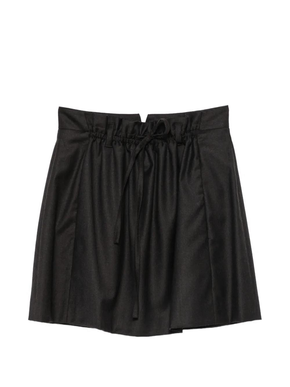 Tela paperbag-waist drawstring skirt Bruin