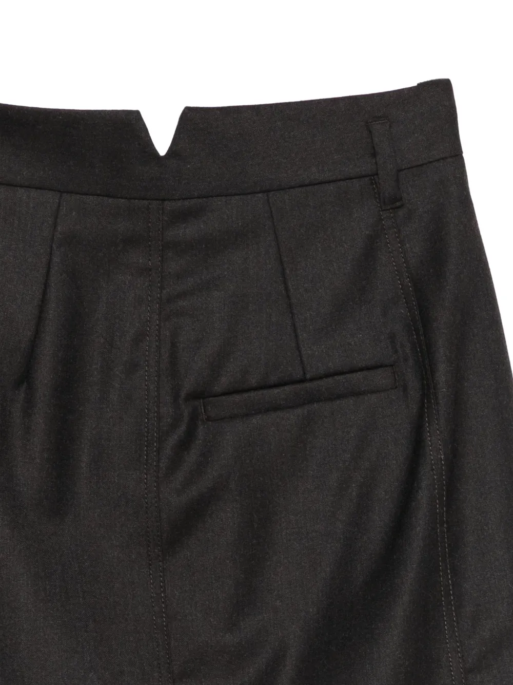 Tela paperbag-waist drawstring skirt Bruin