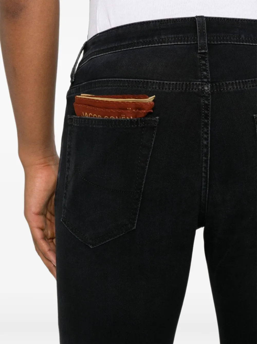 Jacob Cohën faded-effect slim-fit jeans Zwart