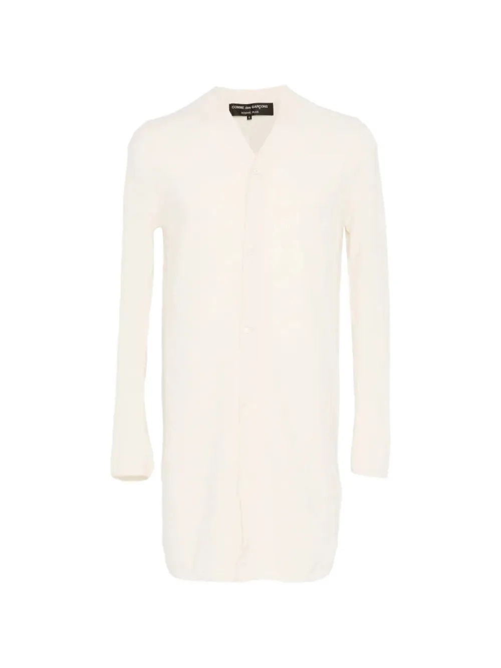 Comme des Garçons Homme Plus longline button-up cardigan - Bianco