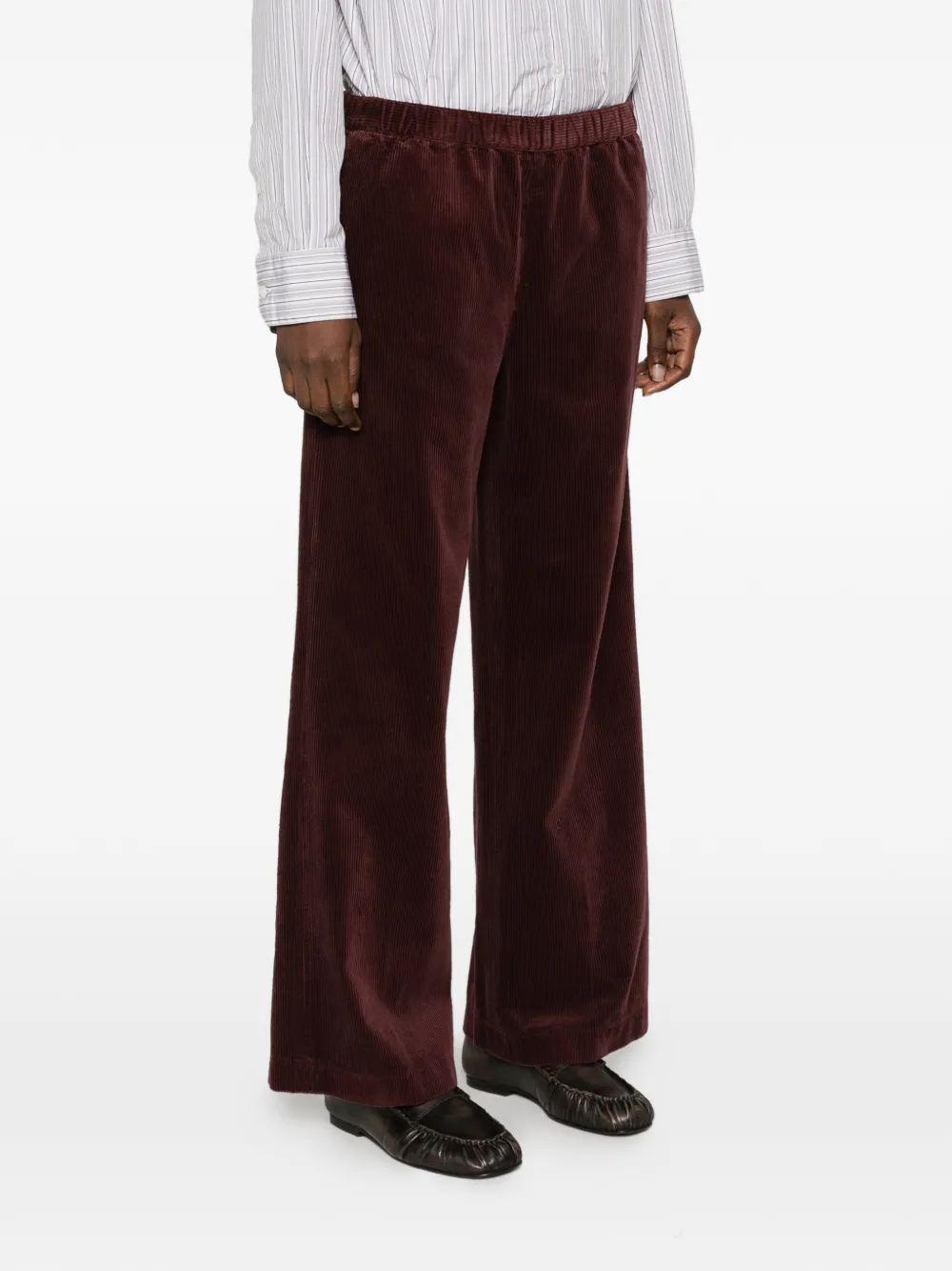 ASPESI corduroy wide-leg trousers Bruin