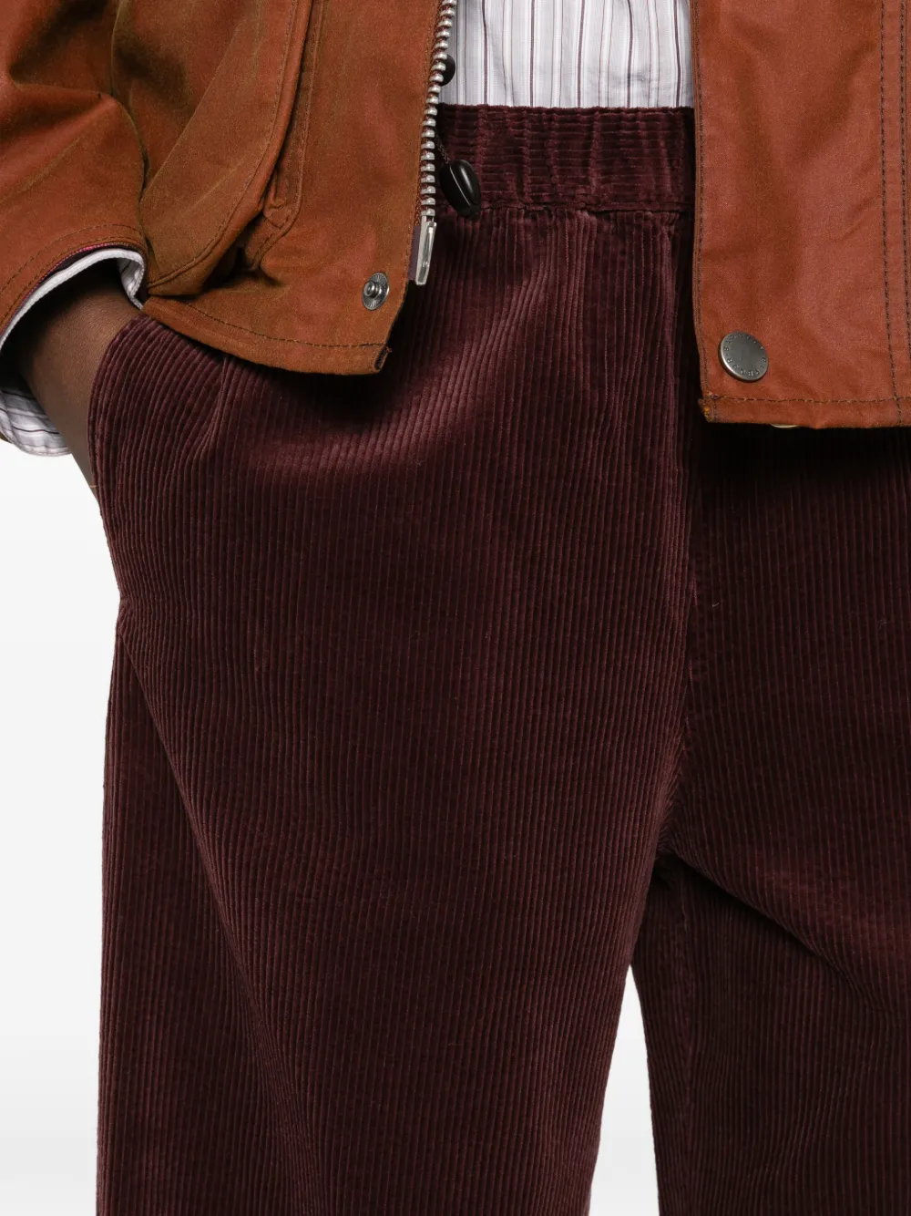 ASPESI corduroy wide-leg trousers Bruin