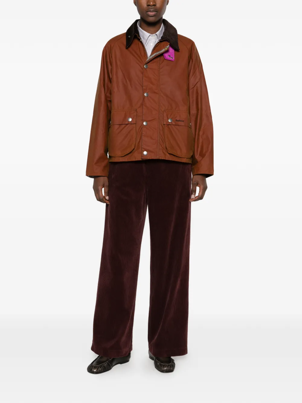 ASPESI corduroy wide-leg trousers Bruin