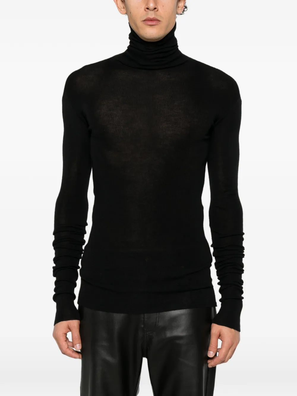 ROT The Not So Sartre button-back sweater Zwart