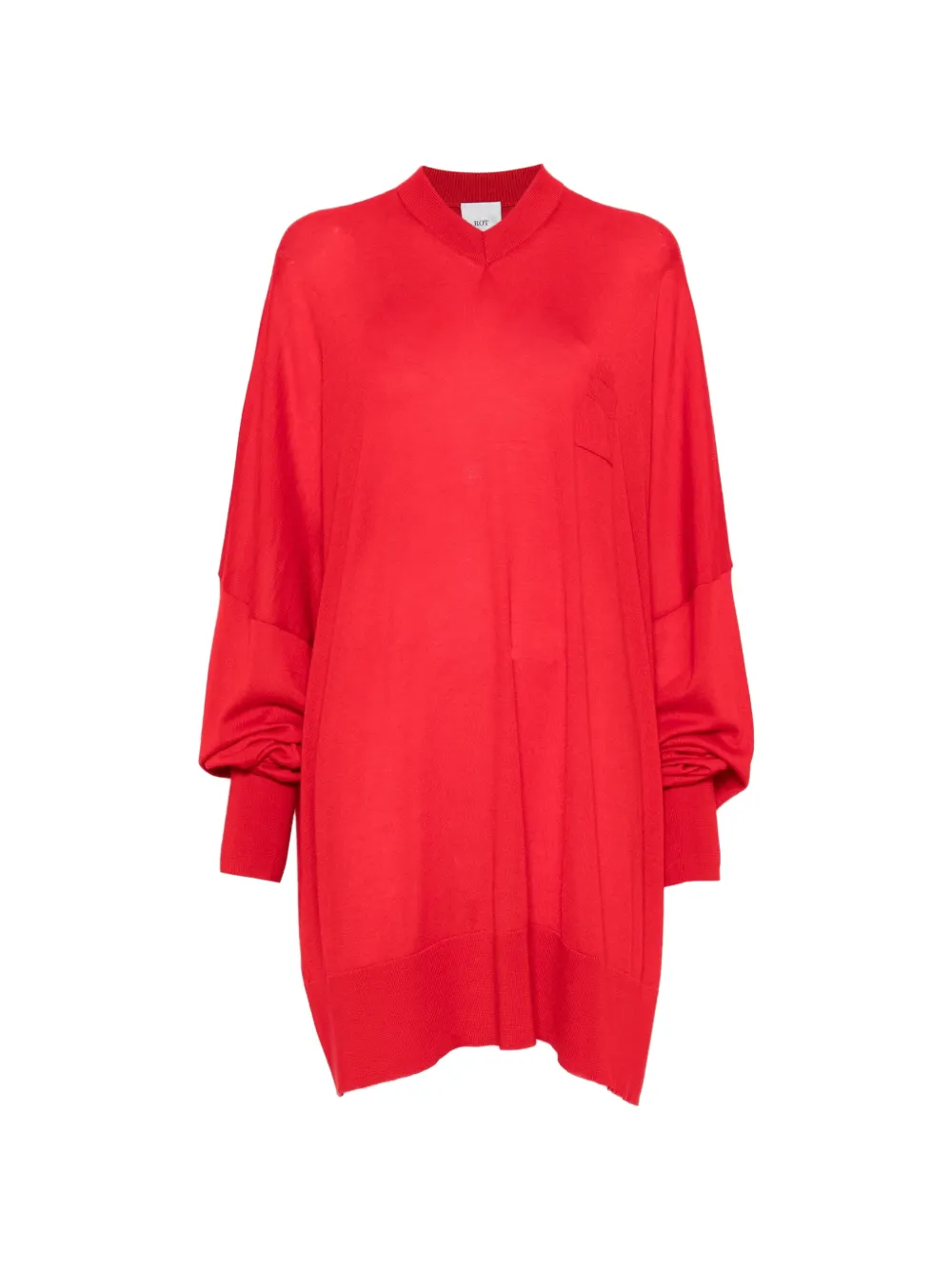 ROT V-neck oversized sweater Rood