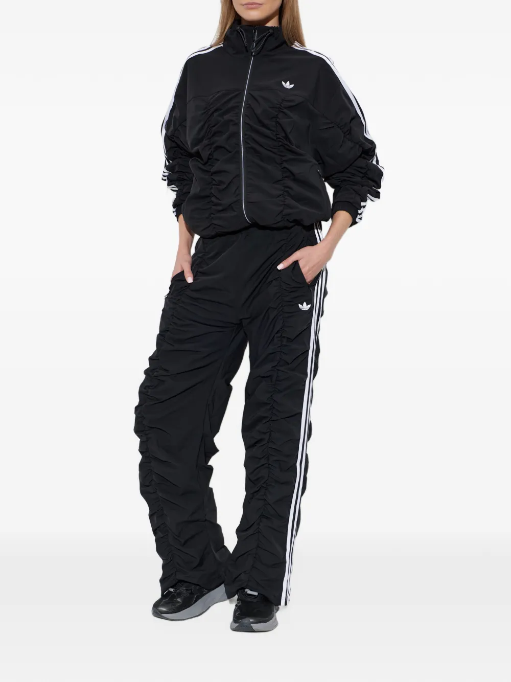 adidas Adilenium Season 6 ruffled track pants Zwart