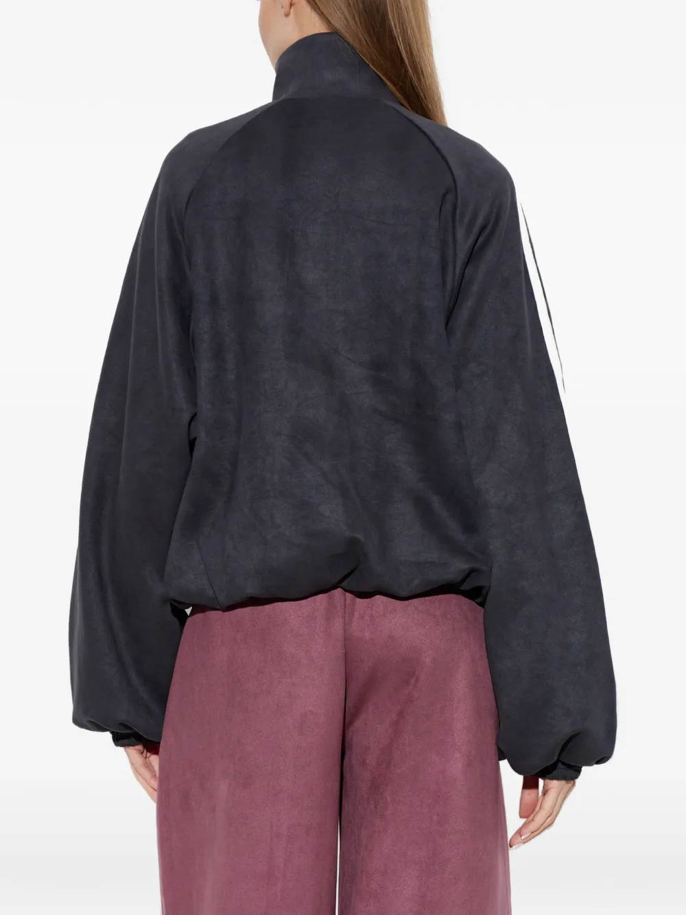 adidas Adilenium Season 6 faux suede track top Zwart