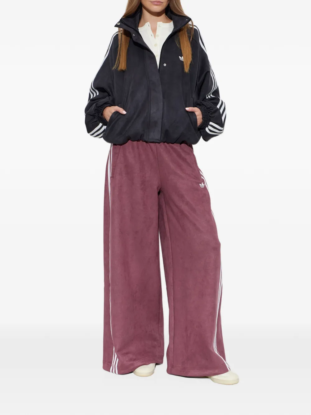 adidas Adilenium Season 6 faux suede track top Zwart