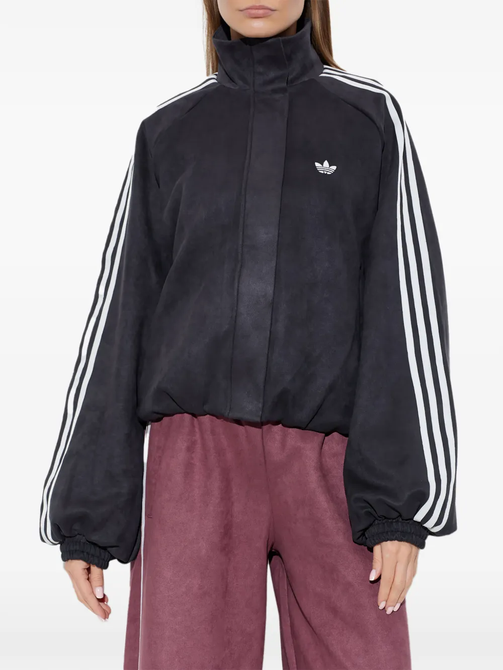 adidas Adilenium Season 6 faux suede track top Zwart