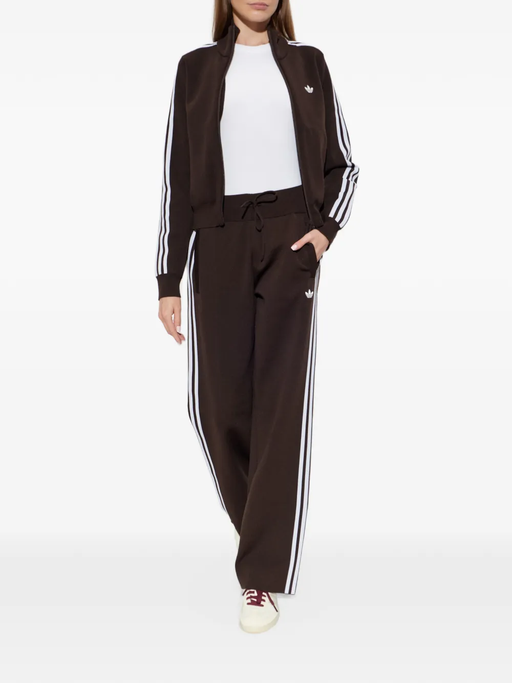 adidas side-stripe logo-embroidered sweatshirt Bruin