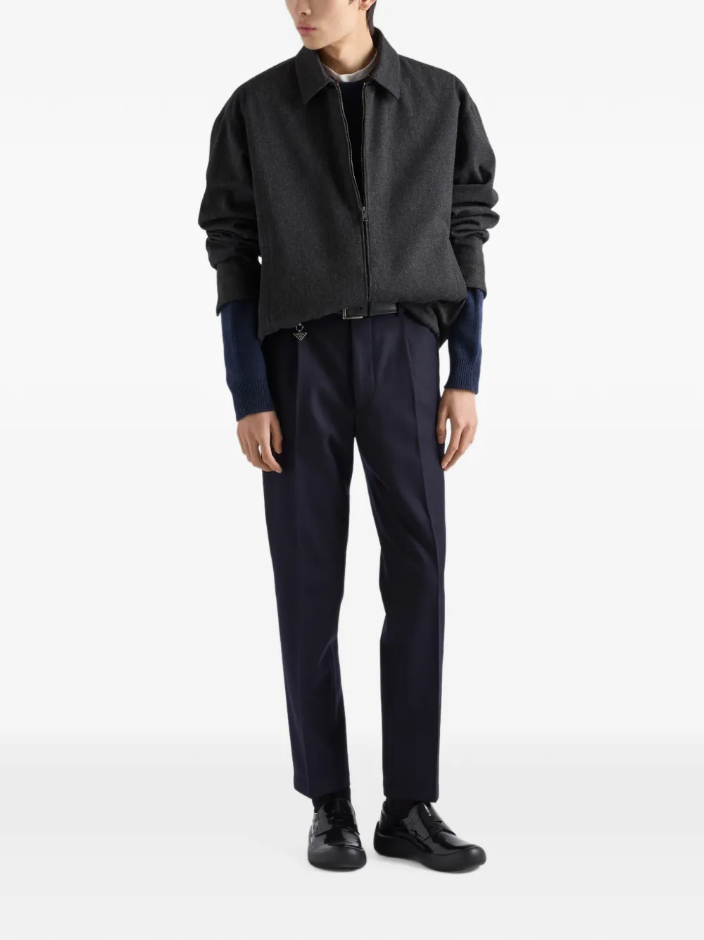 Prada Re-Wool pants Blauw