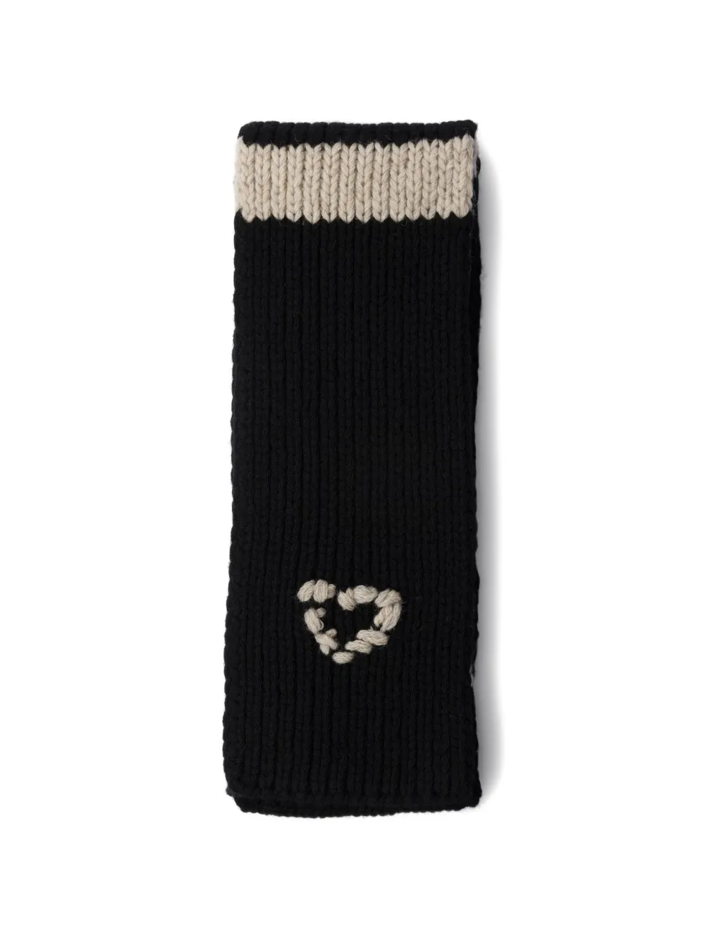 Prada Sciarpa in lana e cashmere - Nero