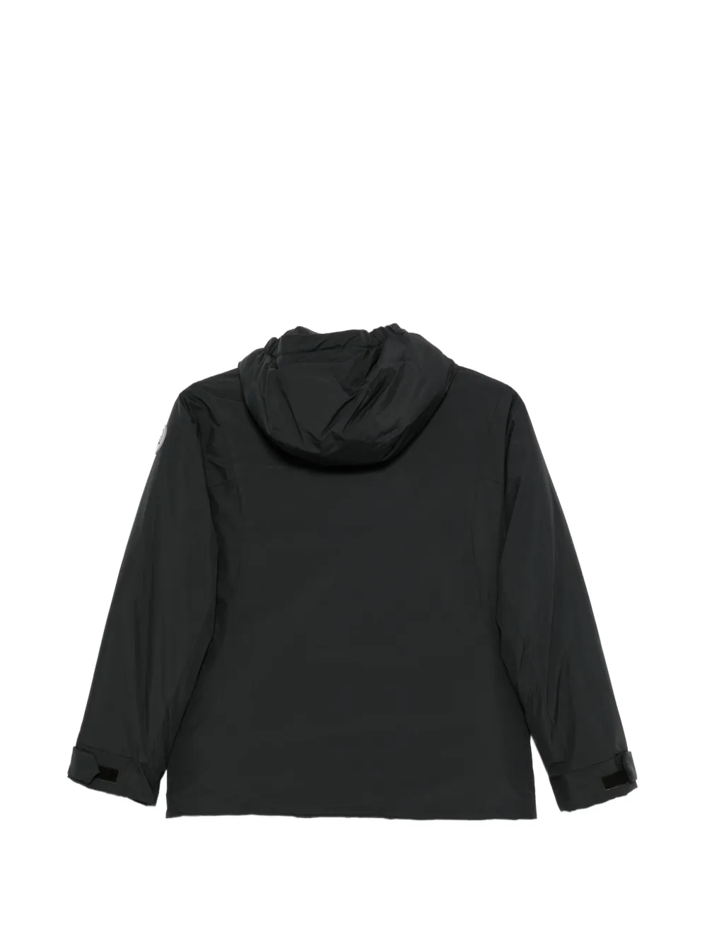Save The Duck Kids hooded logo-patch jacket Zwart