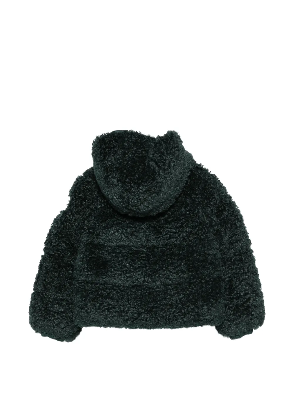 Save The Duck Kids faux-shearling hooded jacket Groen