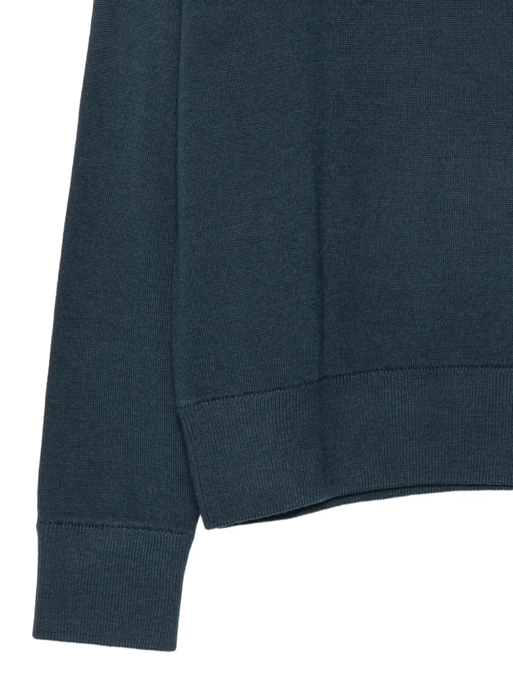 Patrizia Pepe quarter-zip fine-knit sweater Blauw