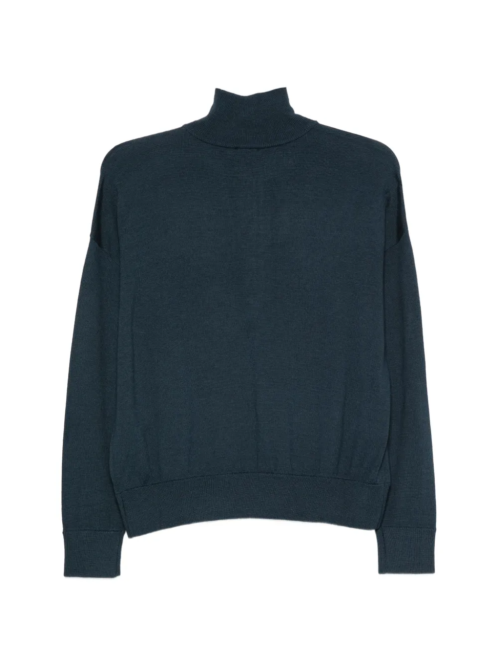 Patrizia Pepe quarter-zip fine-knit sweater Blauw