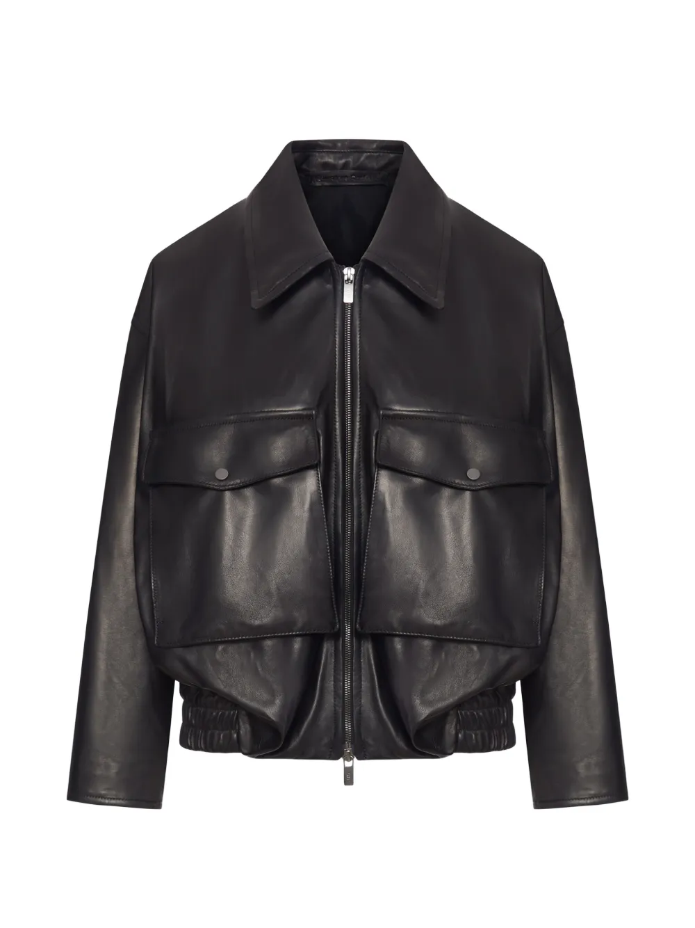 Salvatore Santoro pocket-detail leather jacket Zwart