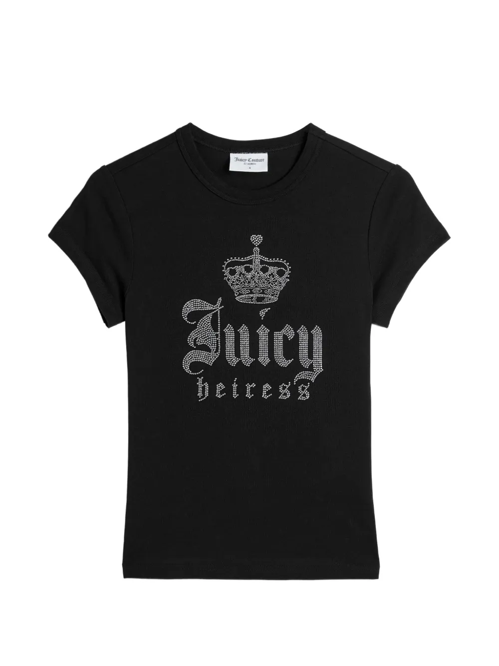 Juicy Couture Heiress Diamante T-shirt Zwart