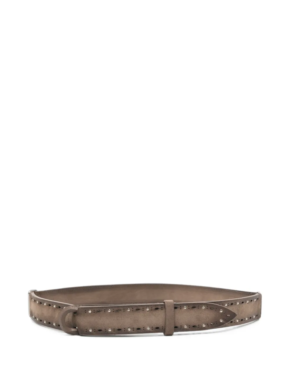 Orciani perforated stud-embellished belt Bruin