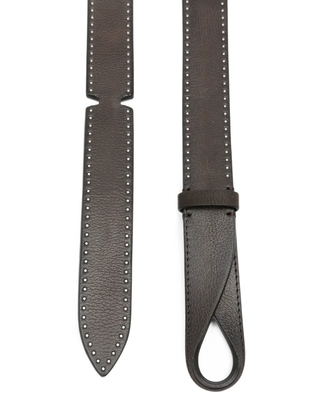 Orciani stud-embellished leather belt Bruin