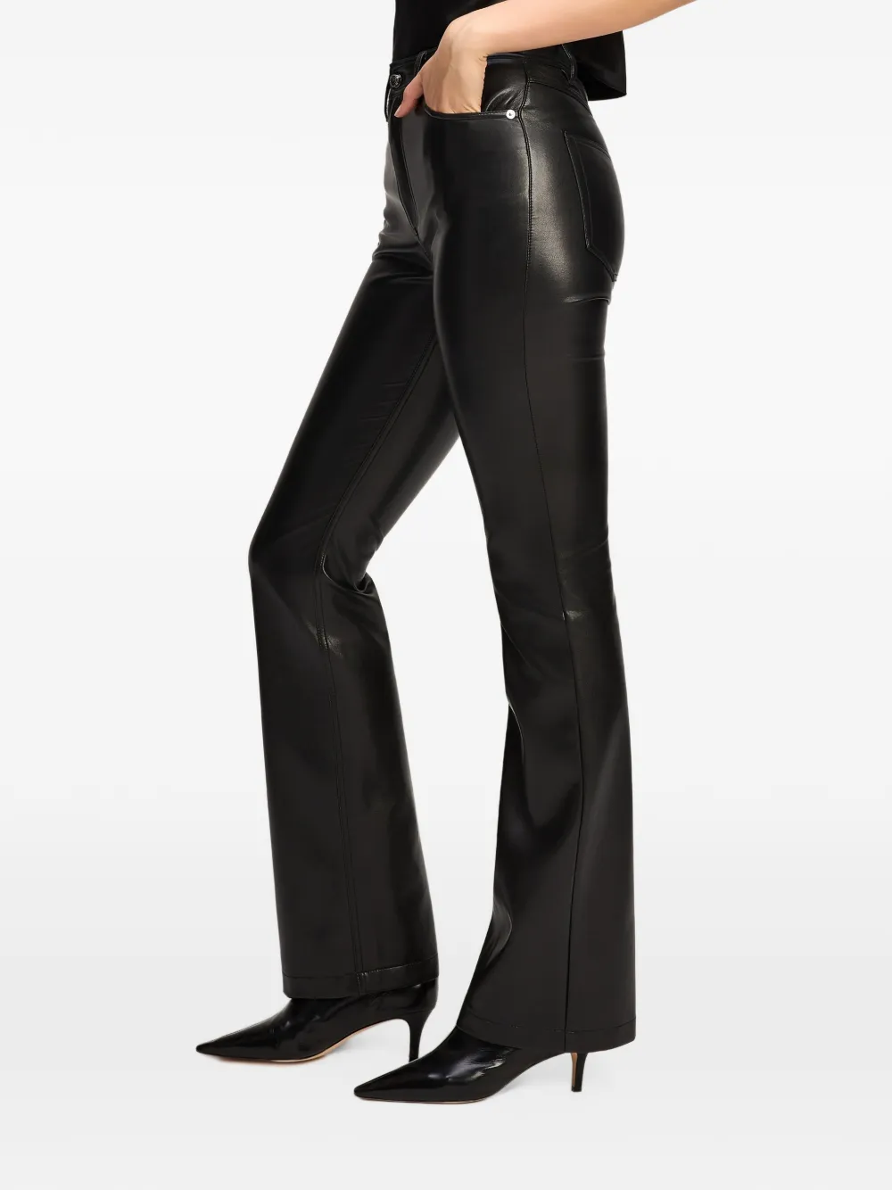 Cinq A Sept Stevie faux-leather trousers Zwart