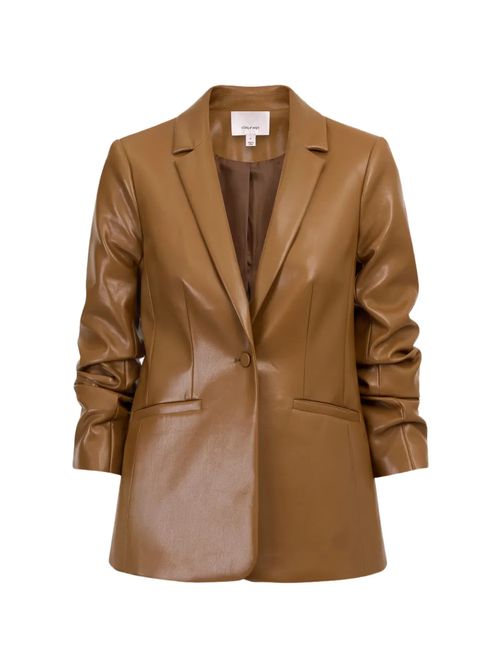 Cinq A Sept Kylie jack met mouwruches Bruin