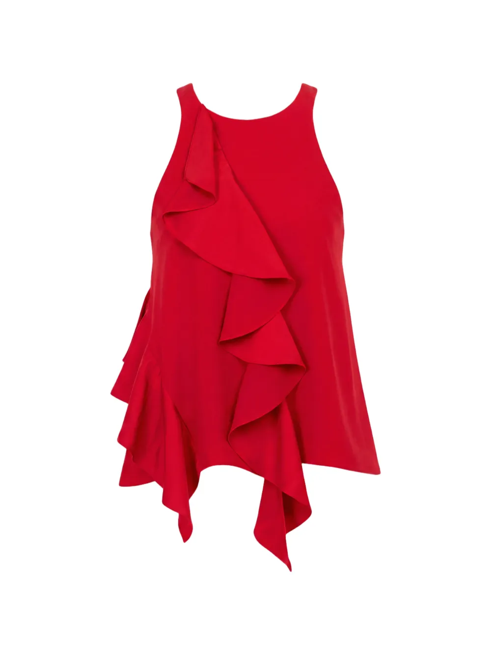 Cinq A Sept Vivia ruffled top Rood