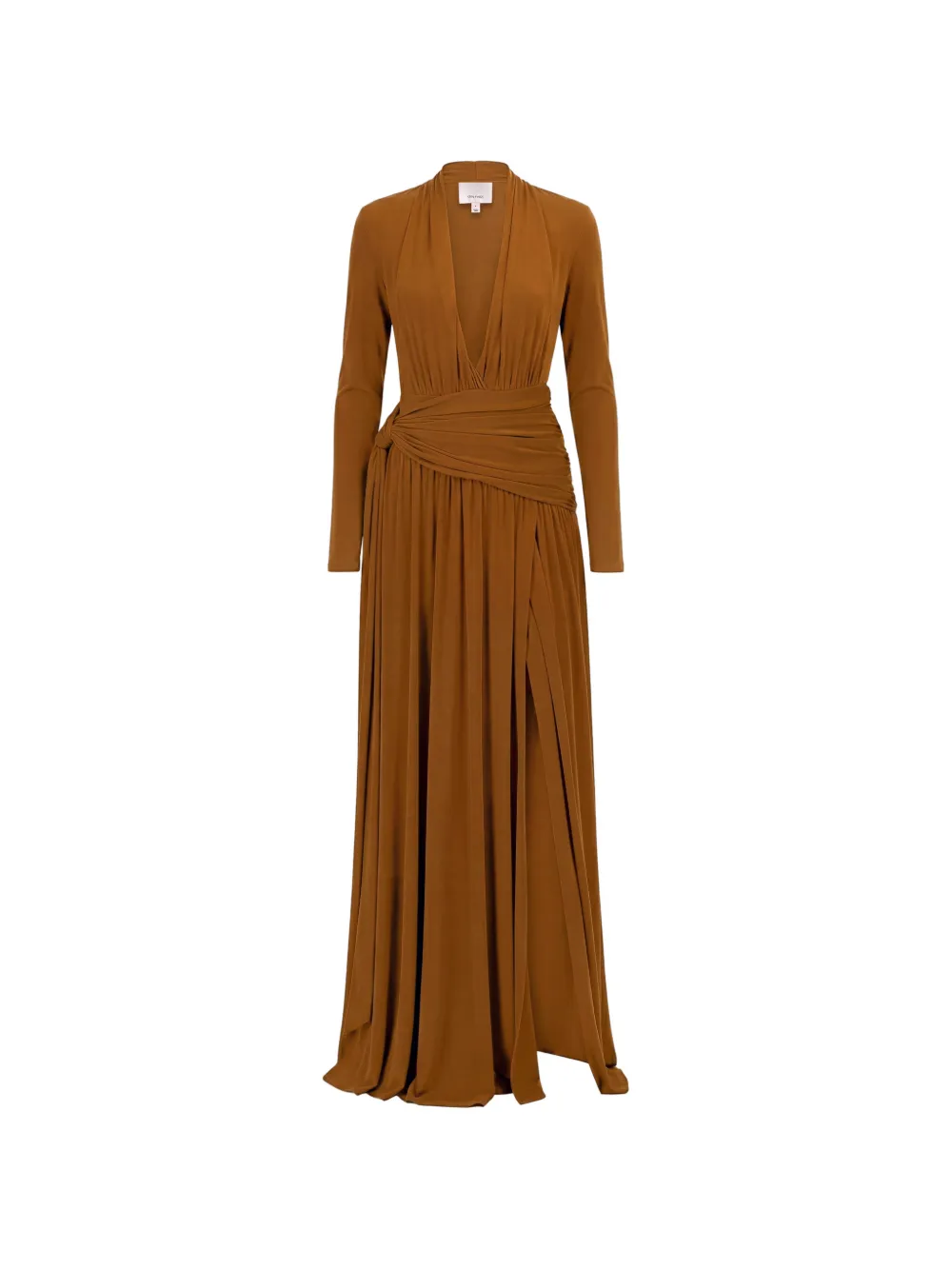 Cinq A Sept Zaviana knotted-waist dress Bruin