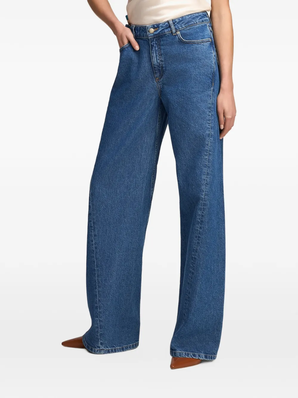 Cinq A Sept Carina wide-leg jeans Blauw