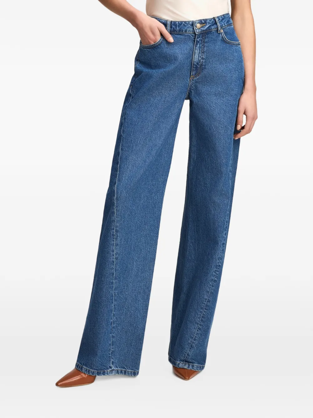 Cinq A Sept Carina wide-leg jeans Blauw