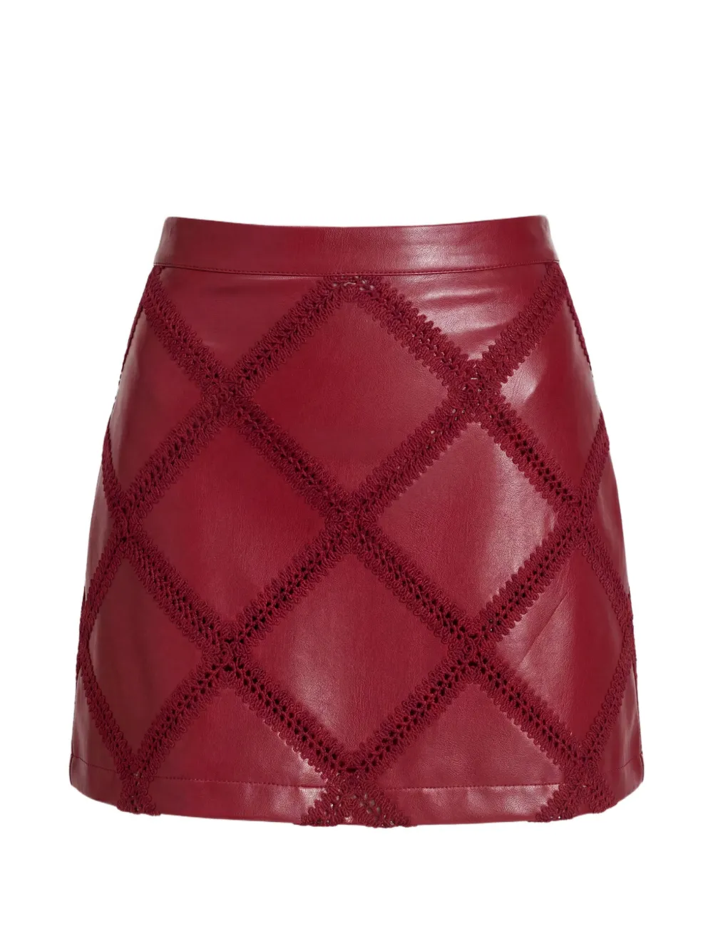 Cinq A Sept Minigonna Audree con bordo all'uncinetto - Rosso