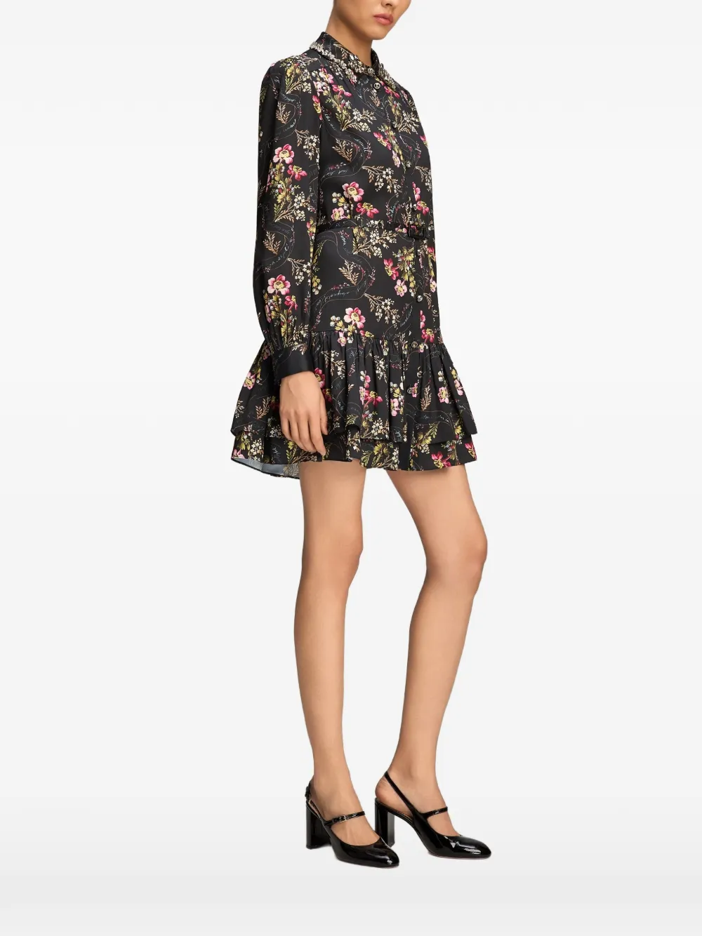 Cinq A Sept Emilienne Love Letter floral-print mini dress Zwart