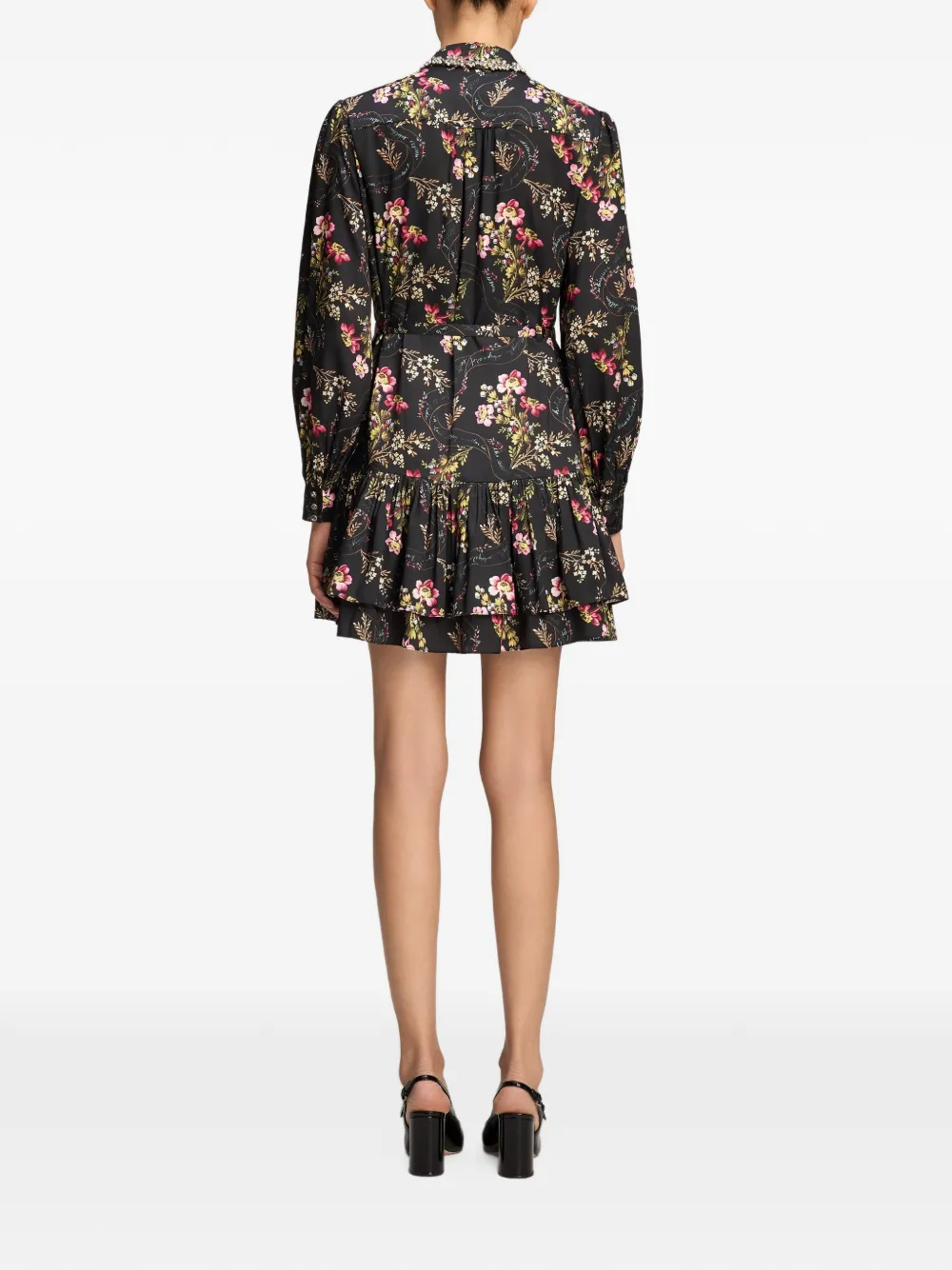 Cinq A Sept Emilienne Love Letter floral-print mini dress Zwart