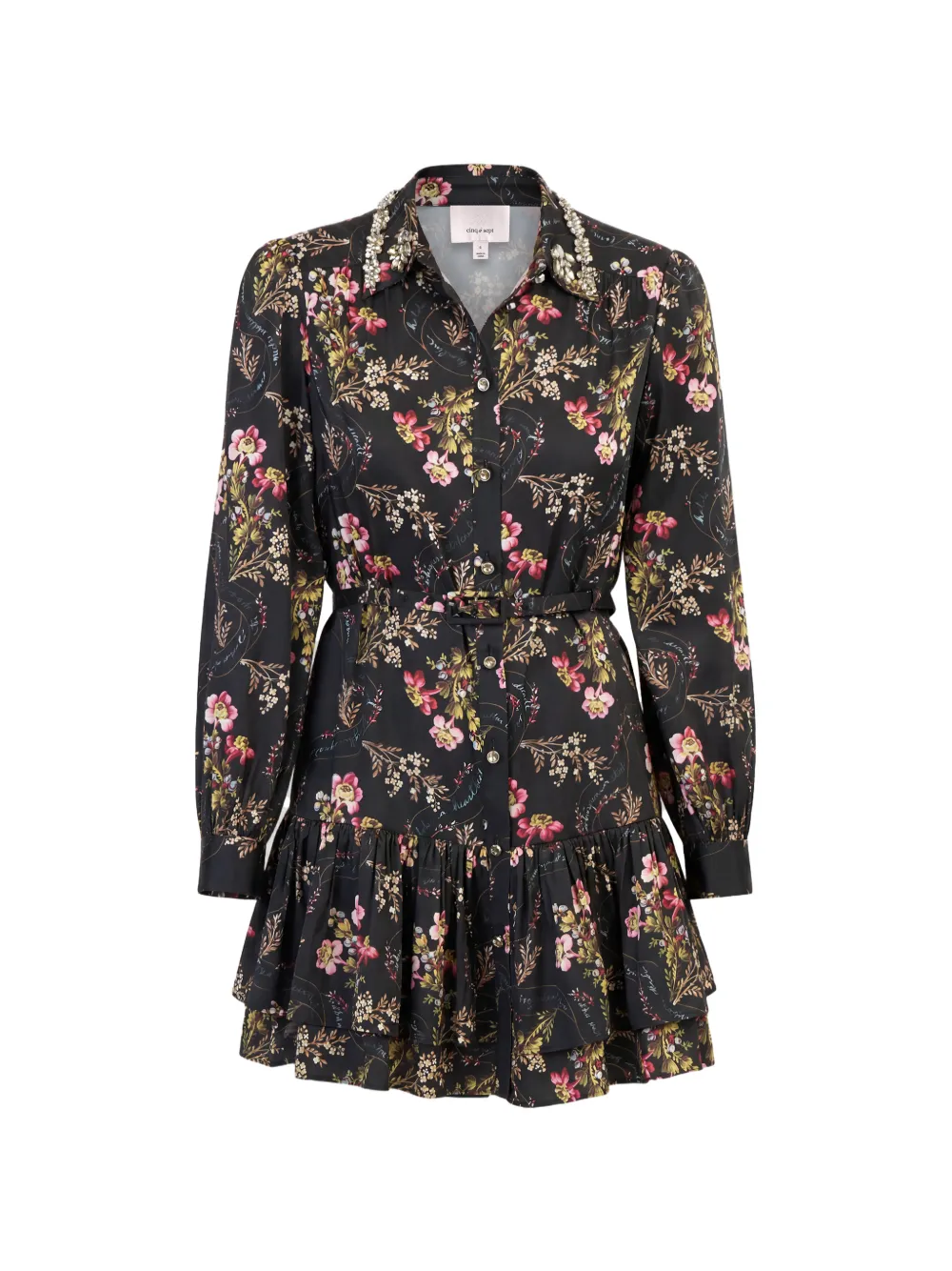Cinq A Sept Emilienne Love Letter floral-print mini dress Zwart