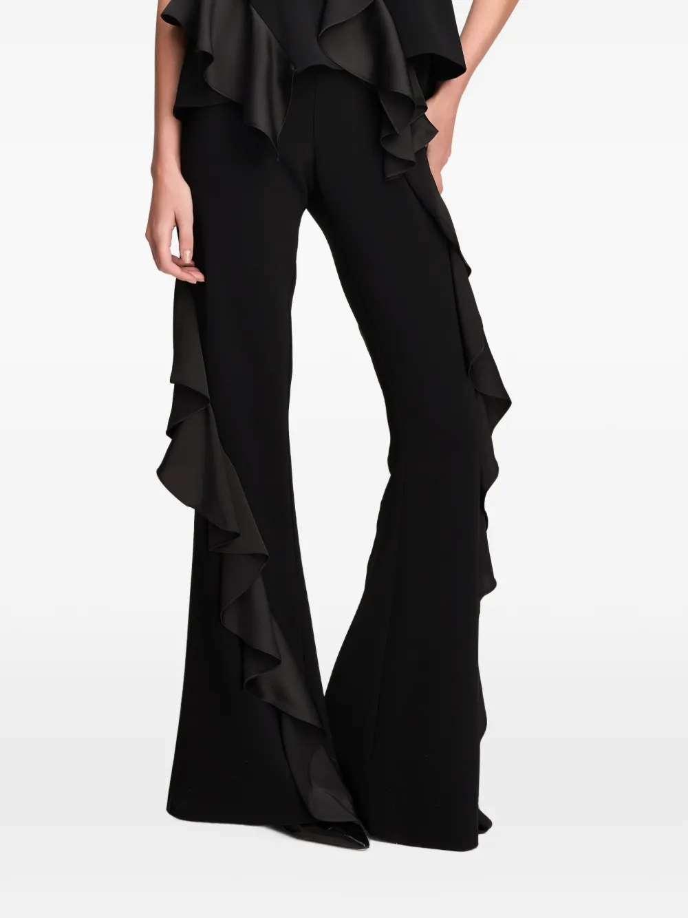 Cinq A Sept Selah ruffled trousers Zwart