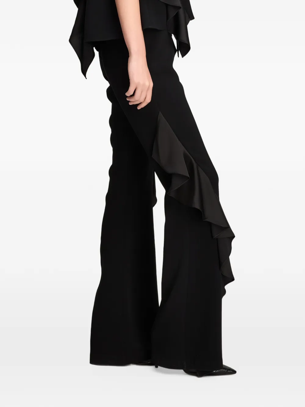 Cinq A Sept Selah ruffled trousers Zwart