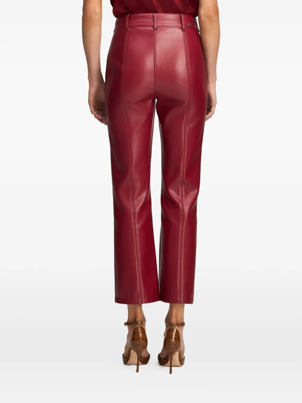 Cinq A Sept Dorothea faux-leather trousers Rood
