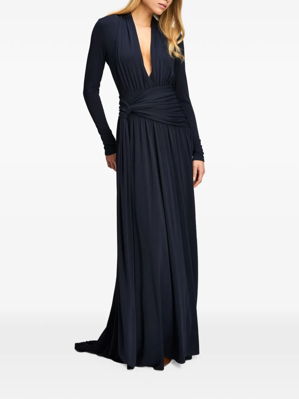 Cinq A Sept Zaviana knotted maxi dress Blauw