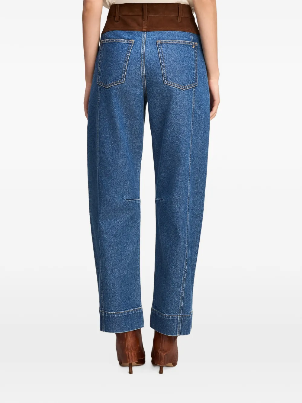 Cinq A Sept Dillon contrast-panel jeans Blauw